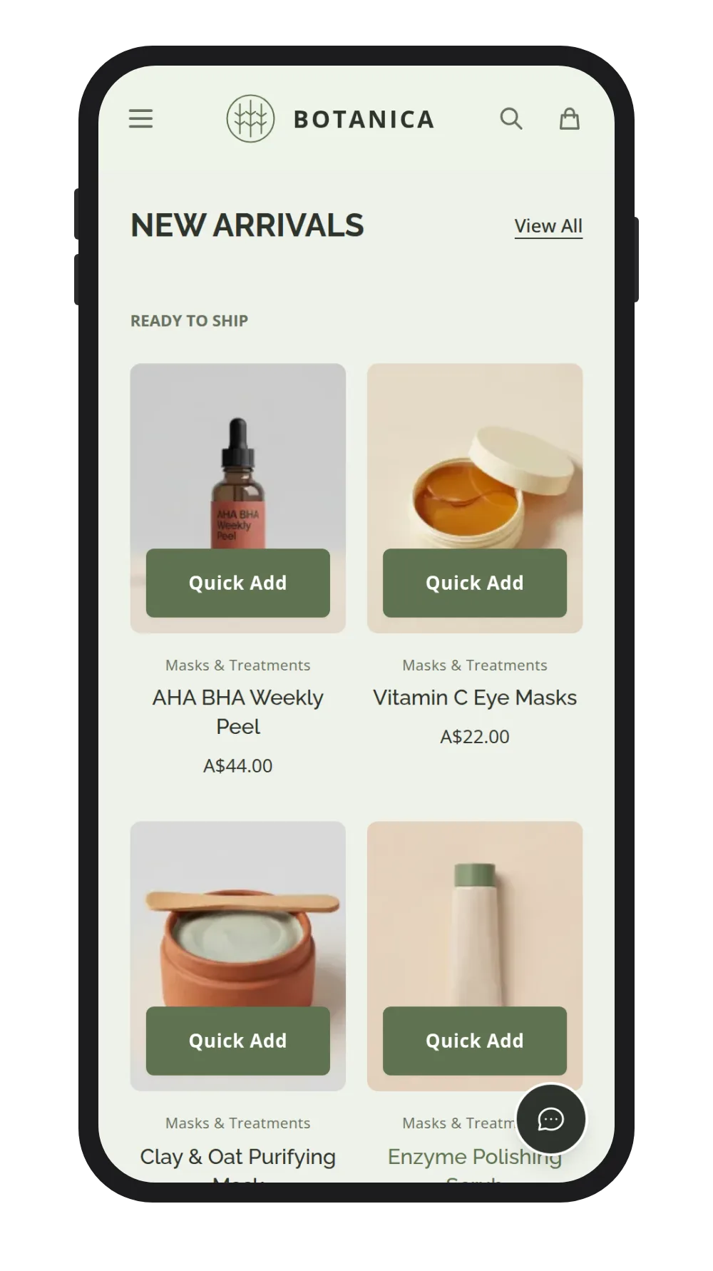 A STOAR storefront home page showing a new arrivals row